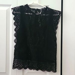 Zara laces black shirt